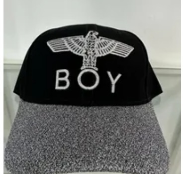 [S] BOYLONDON EAGLE BOY GLITTERS CAP,BLACK/SILVER, B81CP2001U980 (SBB336)