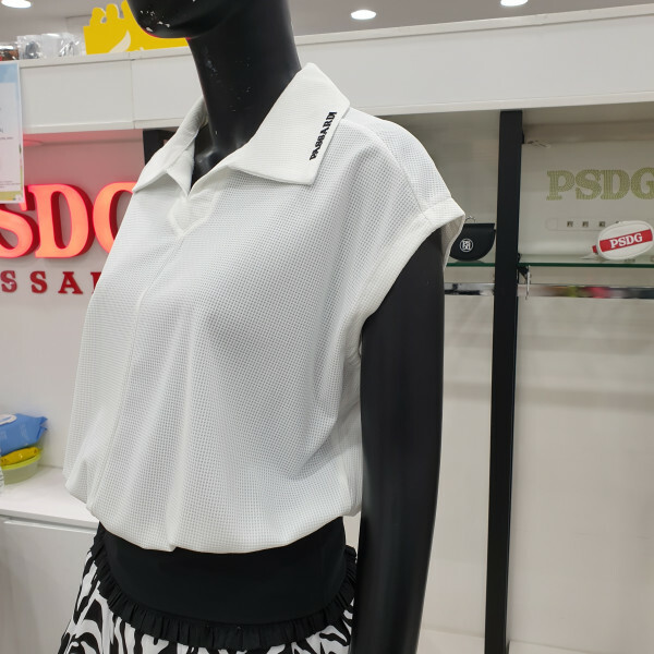 女 401M 韓國Passardi 高球品牌正品折扣/春夏新款 時尚歐風落肩無袖T恤/高爾夫球衣