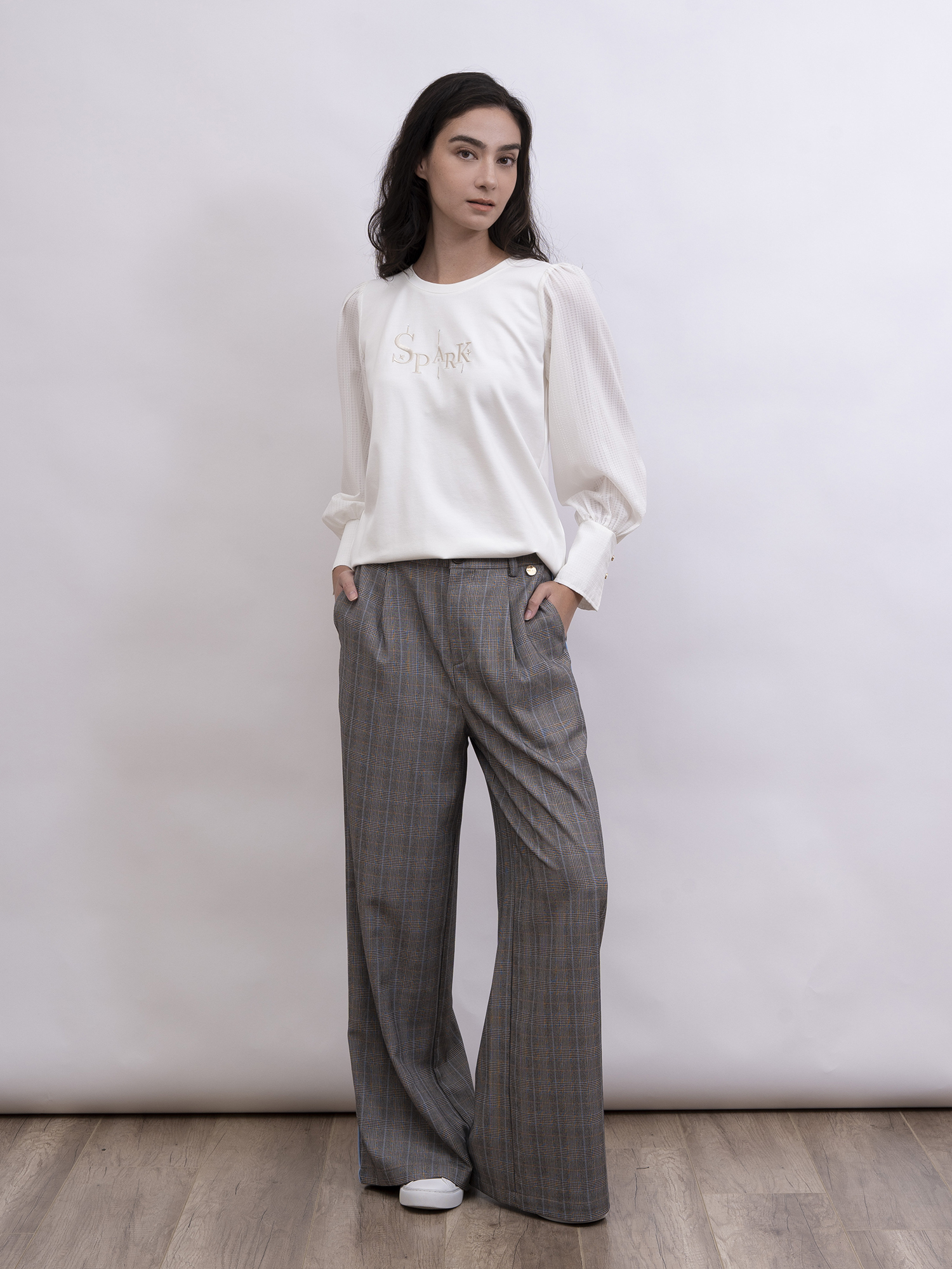 mi-tu 格仔西裝長褲