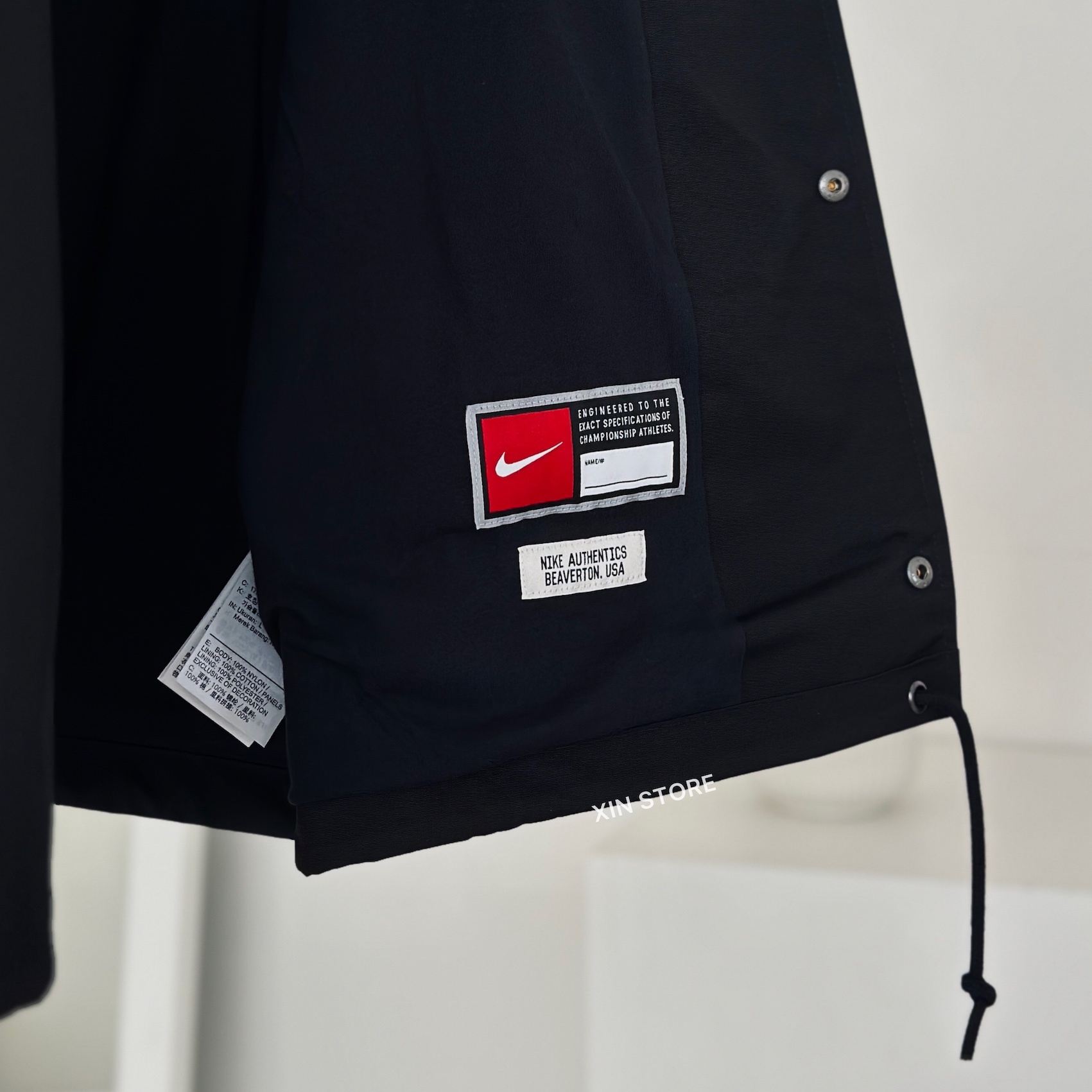 【現貨】Nike NSW 教練外套 夾克 抽繩 防風 防潑水 排扣 口袋 黑 深藍