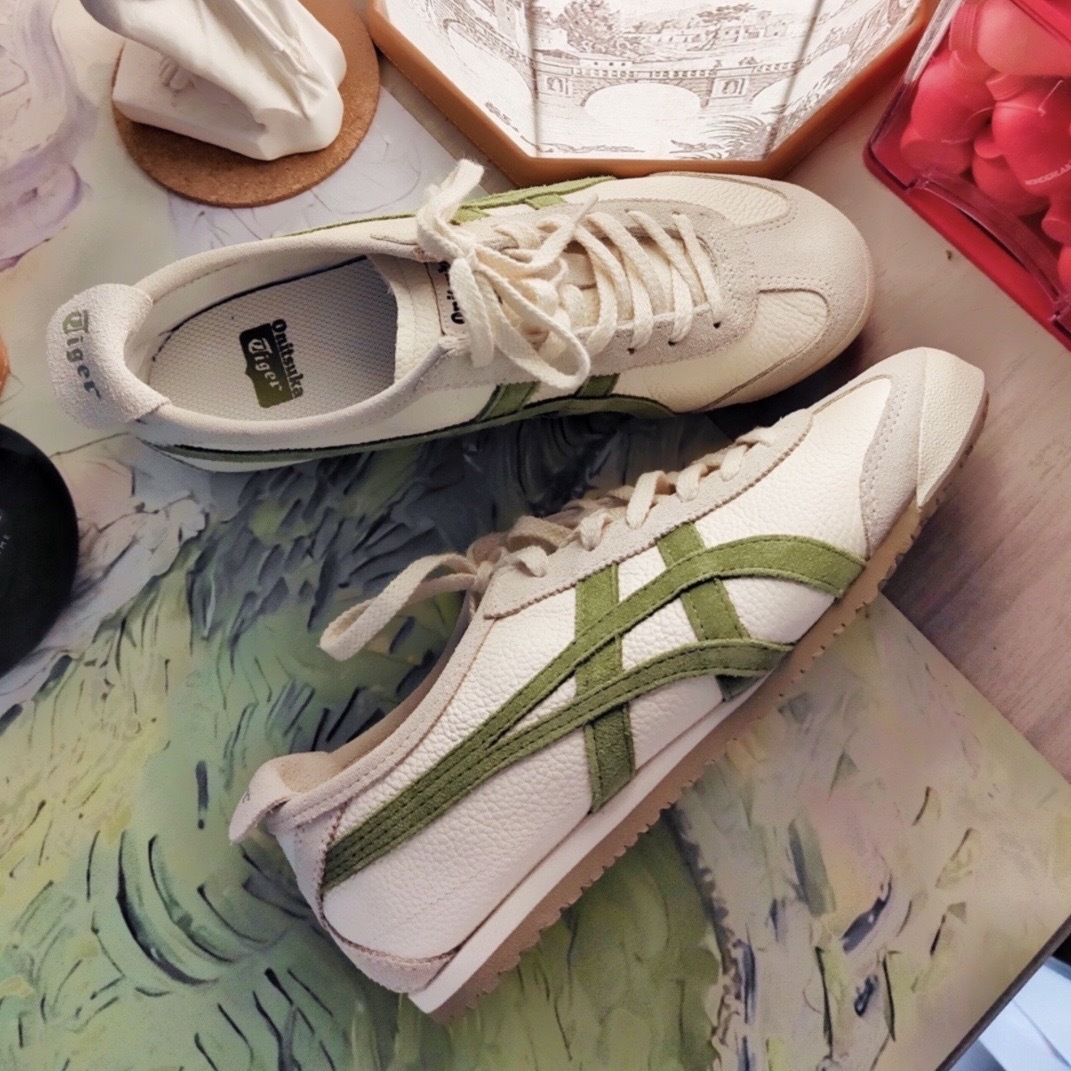 代購 Onitsuka Mexico66 鬼冢虎 經典款 休閒鞋 米綠配色 男女款 情侶鞋 1183B391-202