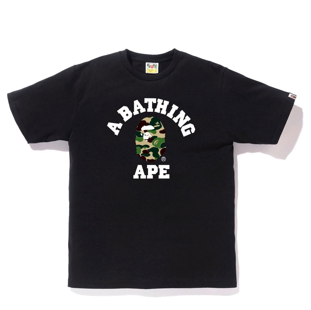 A BATHING APE ABC CAMO COLLEGE TEE
