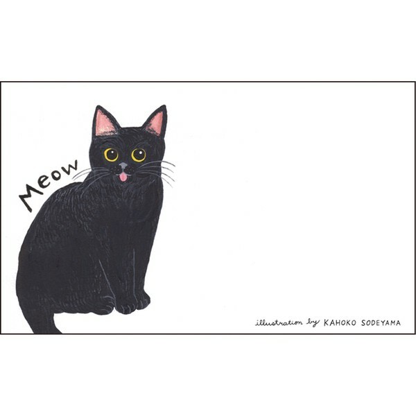 袖山嘉穗子 黑貓 卡片信封組｜日本Greeting Life