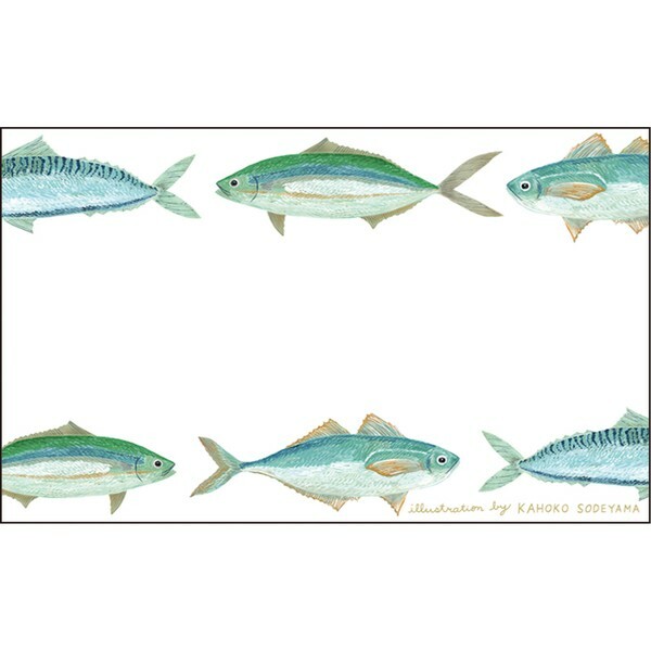 袖山嘉穗子 魚 卡片信封組｜日本Greeting Life