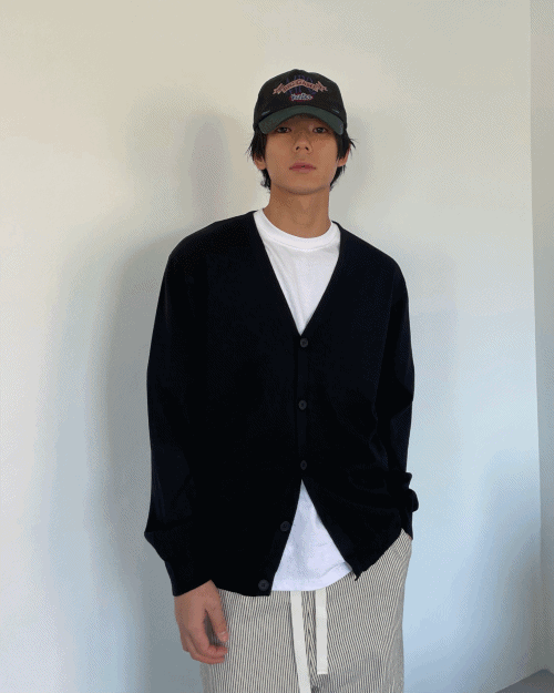 基本款V領柔軟針織開衫