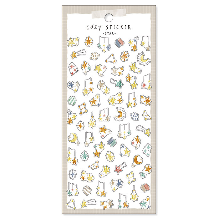 星星 Cozy 溫暖手繪風 和紙貼紙|日本Mind Wave
