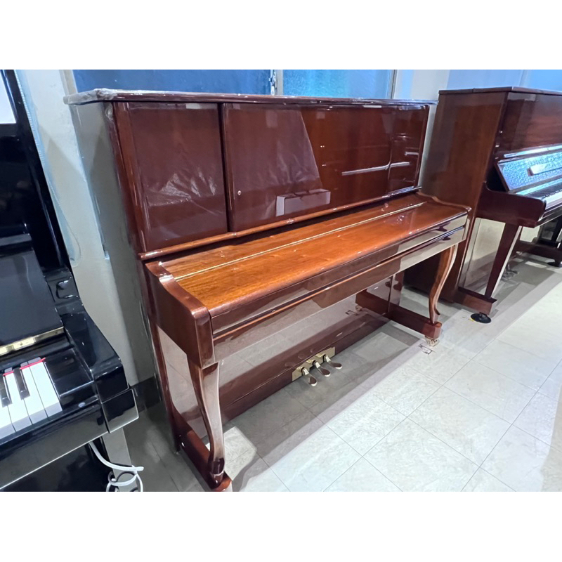 《感謝台北 黃小姐》全新 德國品牌 SPRATE-U125 X原木彎腳 典雅 直立鋼琴 米字琴 8柱 三踏板 內建緩降 漢麟樂器鋼琴店