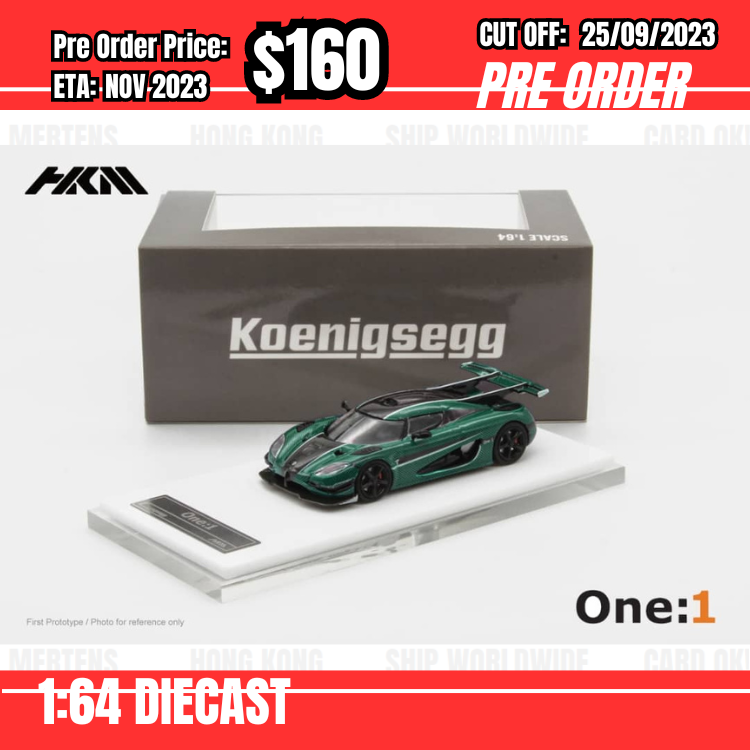 PO-$160 * HKM * 1:64 Koenigsegg One:1 Green Carbon [OD19/09]