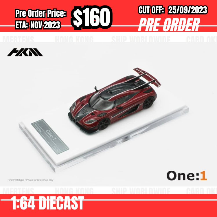 PO-$160 * HKM * 1:64 Koenigsegg One:1 Red Carbon [OD19/09]