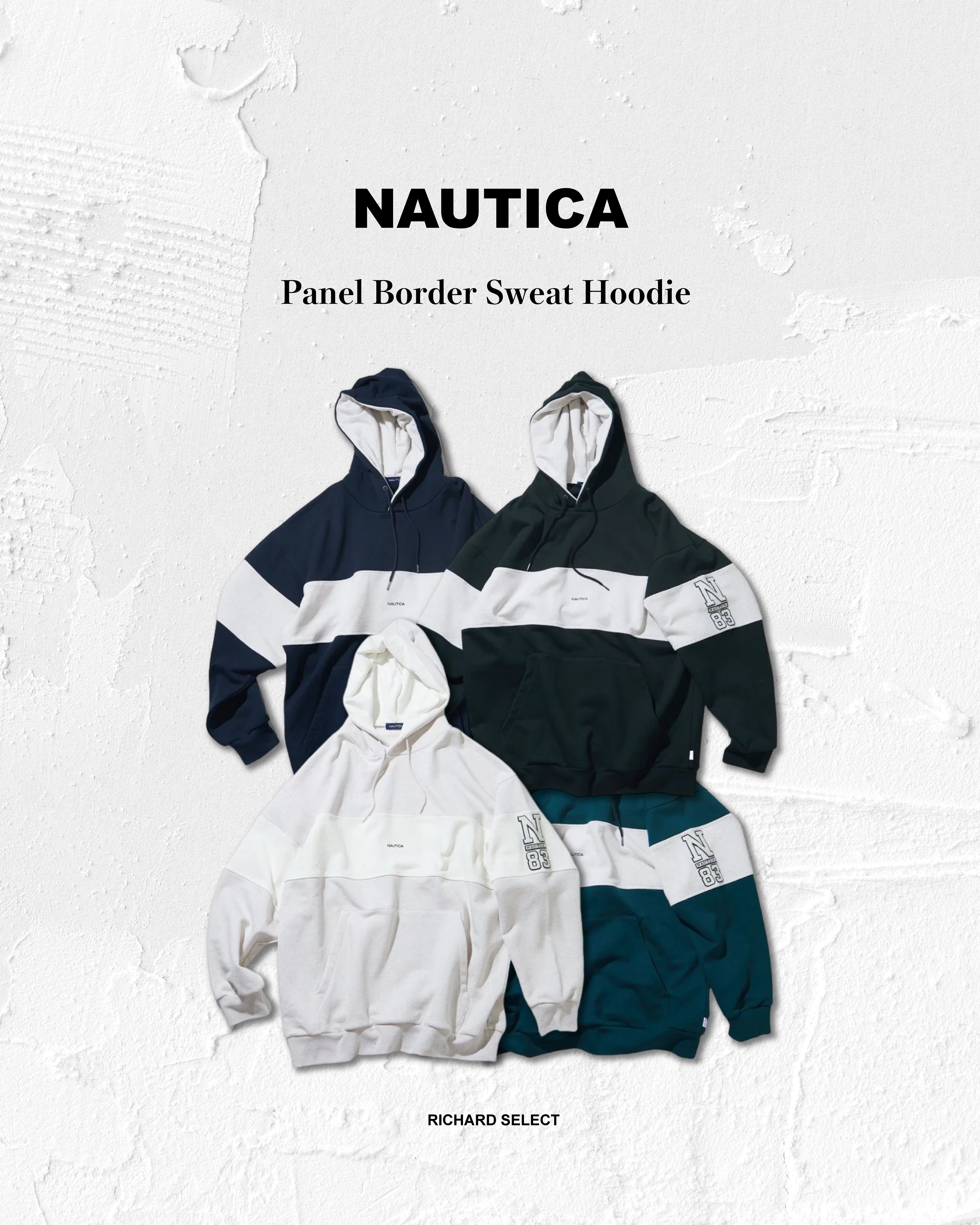 NAUTICA JP｜Panel Border Sweat Hoodie