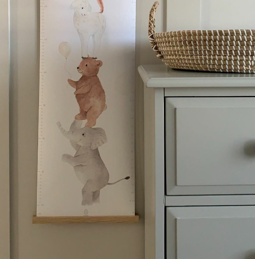 LITTLE ROGLETS 陪你長高棉帆布身高掛尺 Children's Cotton Canvas Height Chart