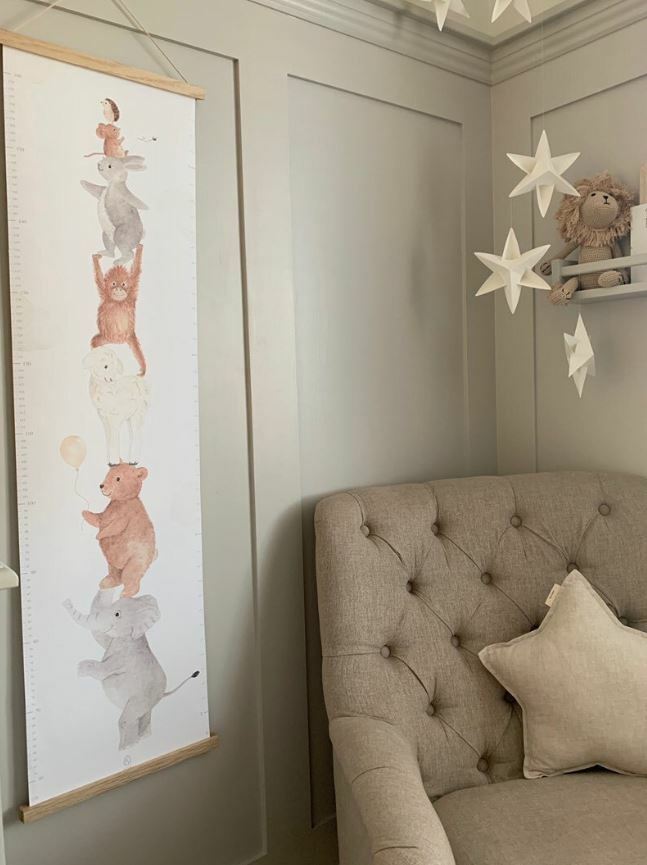 LITTLE ROGLETS 陪你長高棉帆布身高掛尺 Children's Cotton Canvas Height Chart