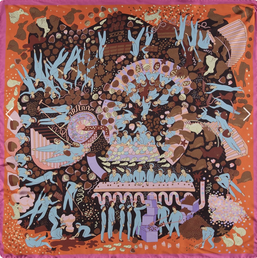Karen Mabon Silk Scarf-Chocolate Factory