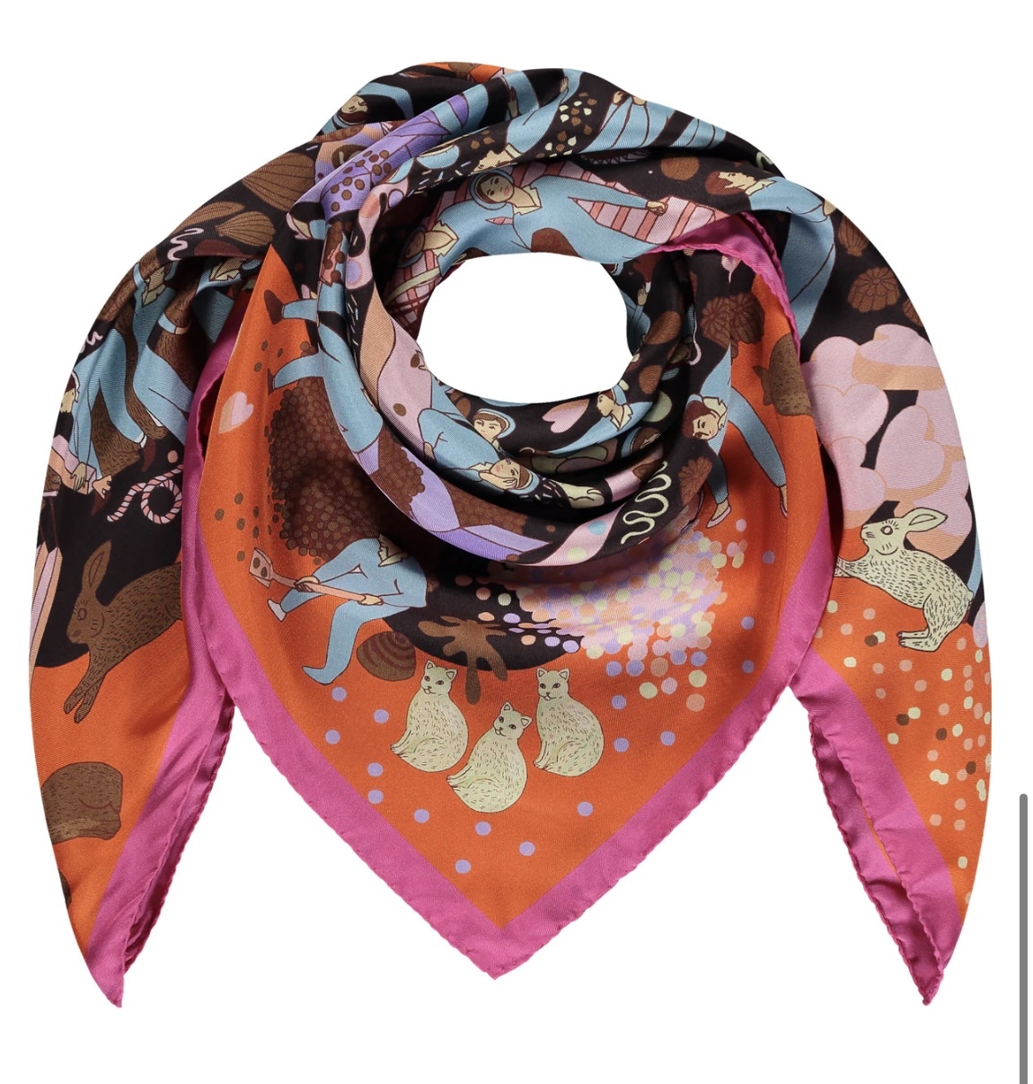 Karen Mabon Silk Scarf-Chocolate Factory