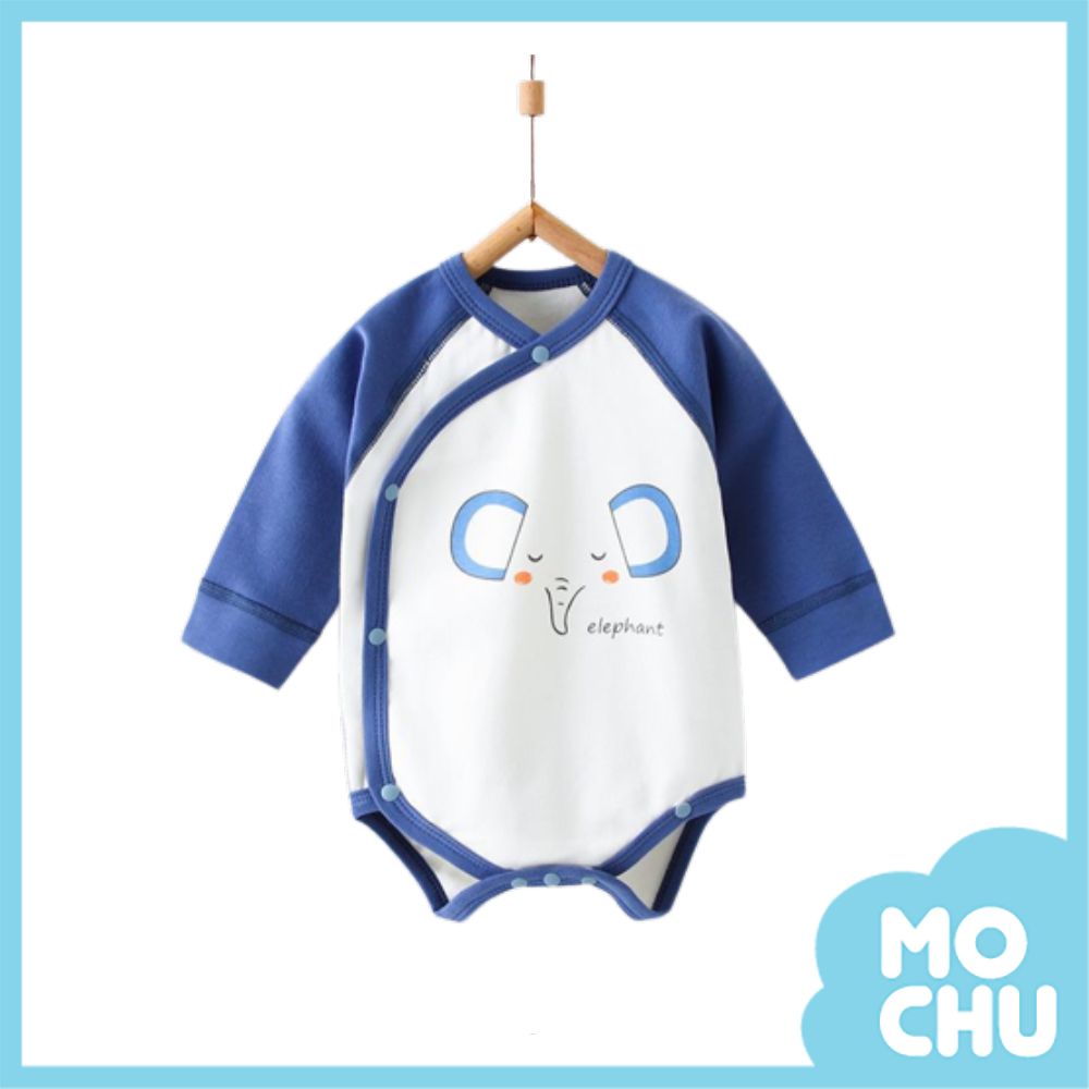 閉眼小飛象長袖包屁衣