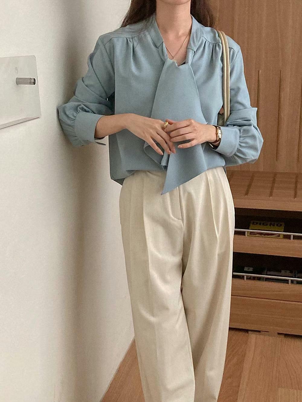 TOP#14155🤎寛領巾上衣