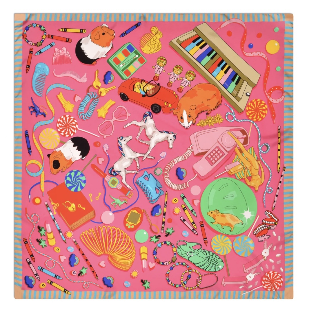 Karen Mabon Silk Scarf-Bedroom Floor