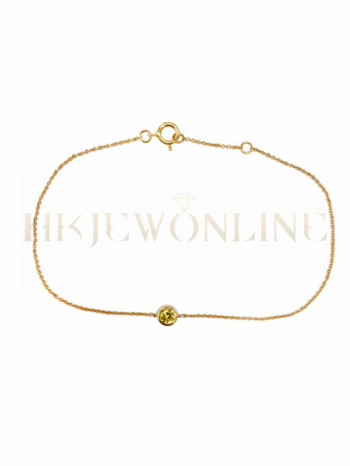 18K Rose Gold Yellow Sapphire Bracelet