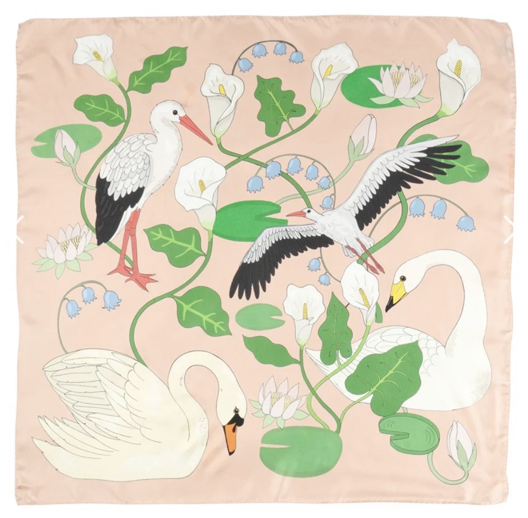 Karen Mabon Silk Scarf-Botanical Gardens