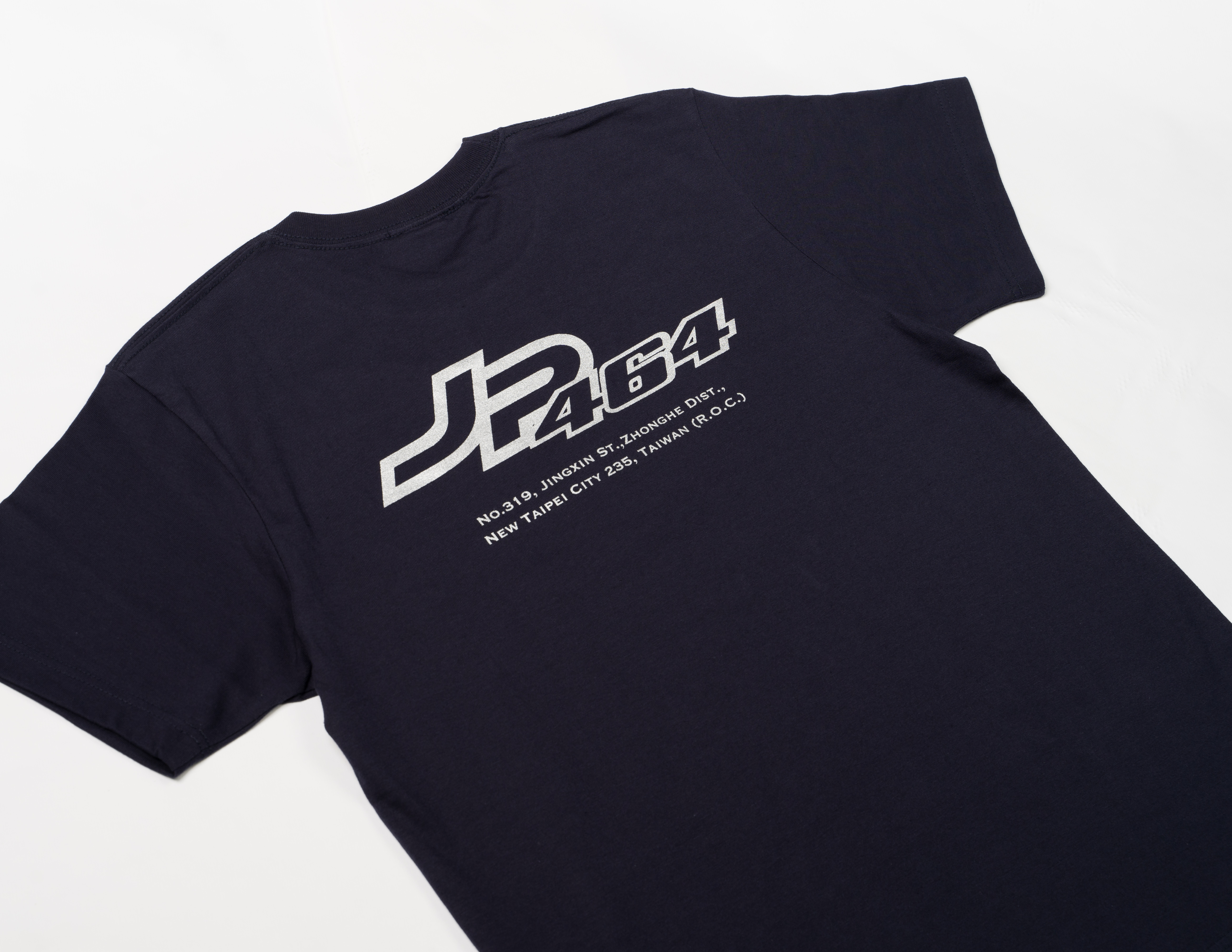 【JP464】 Classic Logo T-Shirt Dark Blue 銀漿字體