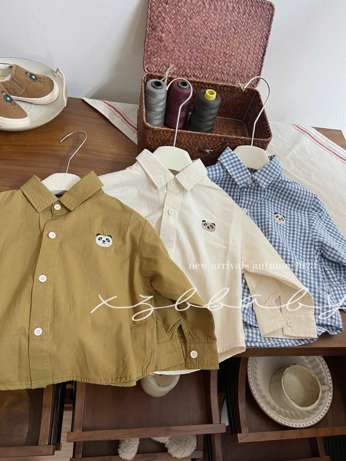 貓熊熊貓三色襯衫