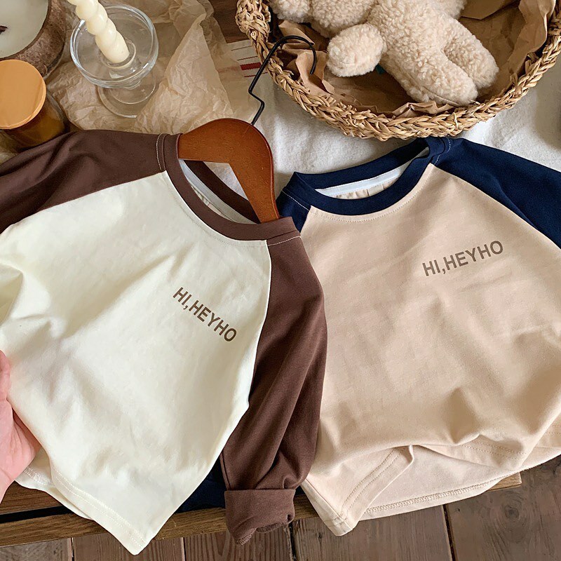 兩色背後三隻小熊撞色上衣