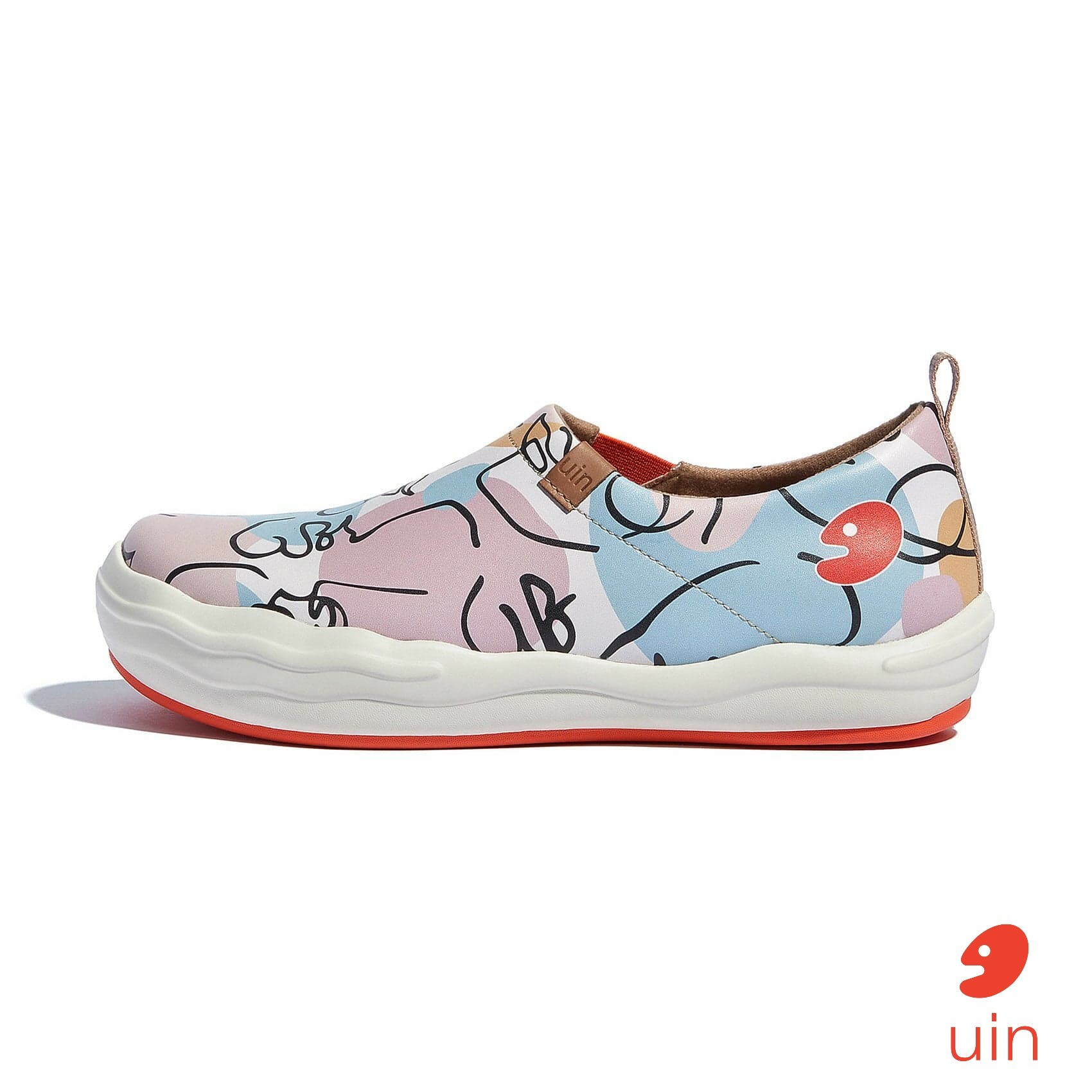 【 Uin 】西班牙原創設計 | 托萊多8 五官線條 女鞋 彩繪鞋 休閒鞋 懶人鞋