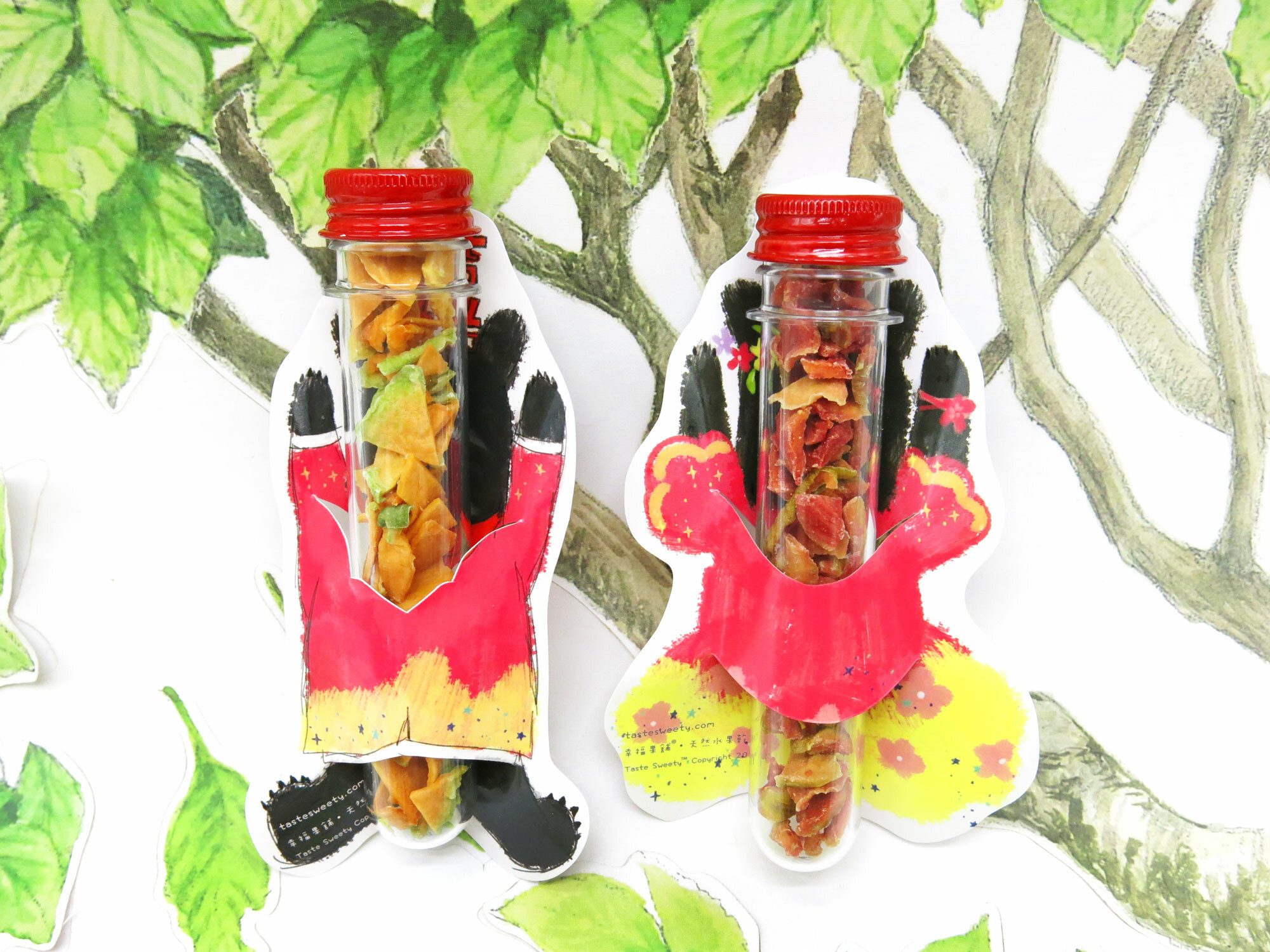 雙囍熊造型試管小巧水果乾