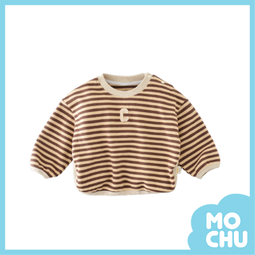 字母Ｃ咖條寬鬆長袖衛衣