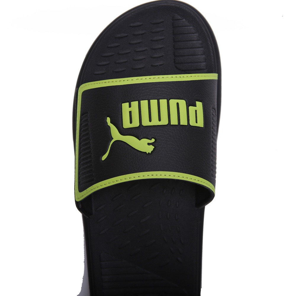 PUMA 拖鞋 SOFTRIDE SILDER 黑螢光綠 運動拖鞋 男 38211120