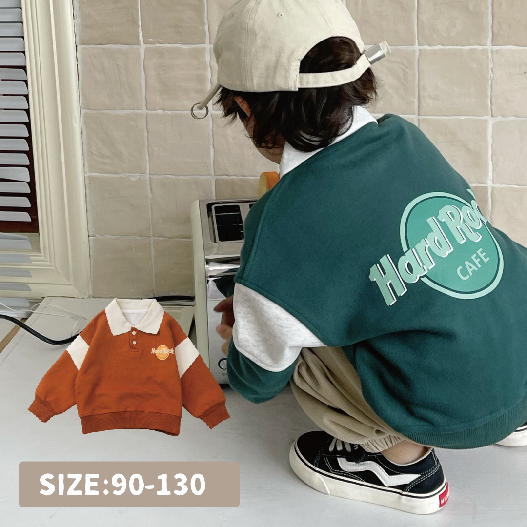 【H35126】美式學院風翻領設計上衣