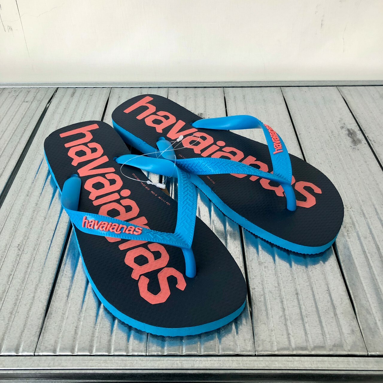 Havaianas 哈瓦仕Top Logomania 2 拖鞋 大LOGO 男鞋 女鞋 藍紅 4145741-0212