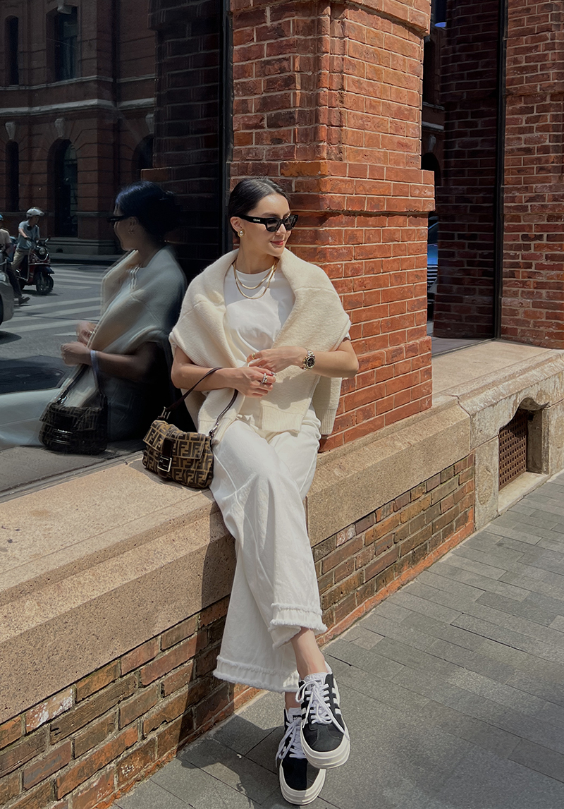 抽鬚高磅高腰牛仔寬褲*3色