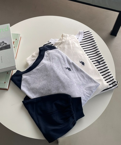 限時特價預購┃U.S.POLO ASSN. 刺繡 寬鬆 條紋 長袖 棉TEE