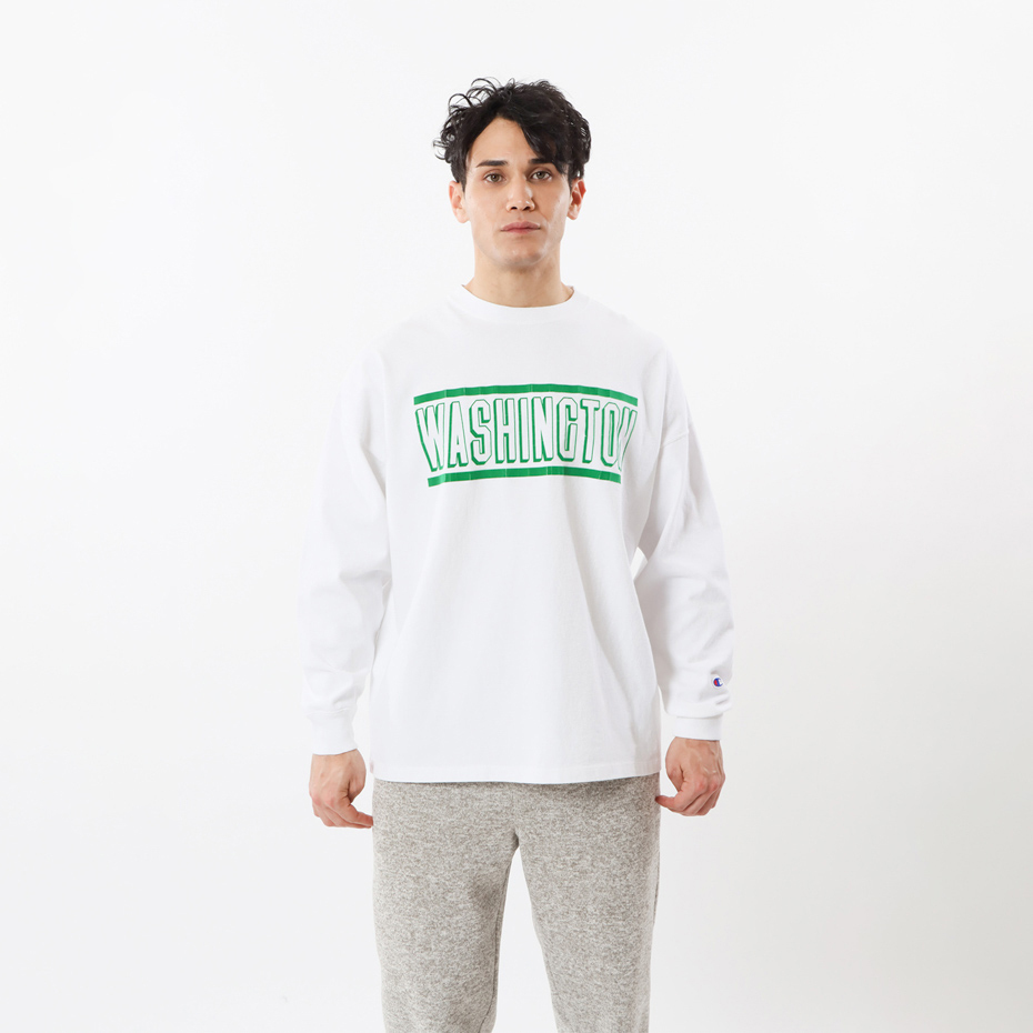 男款-CASUAL城市系列長袖TEE-白色（C3-Y404-010）