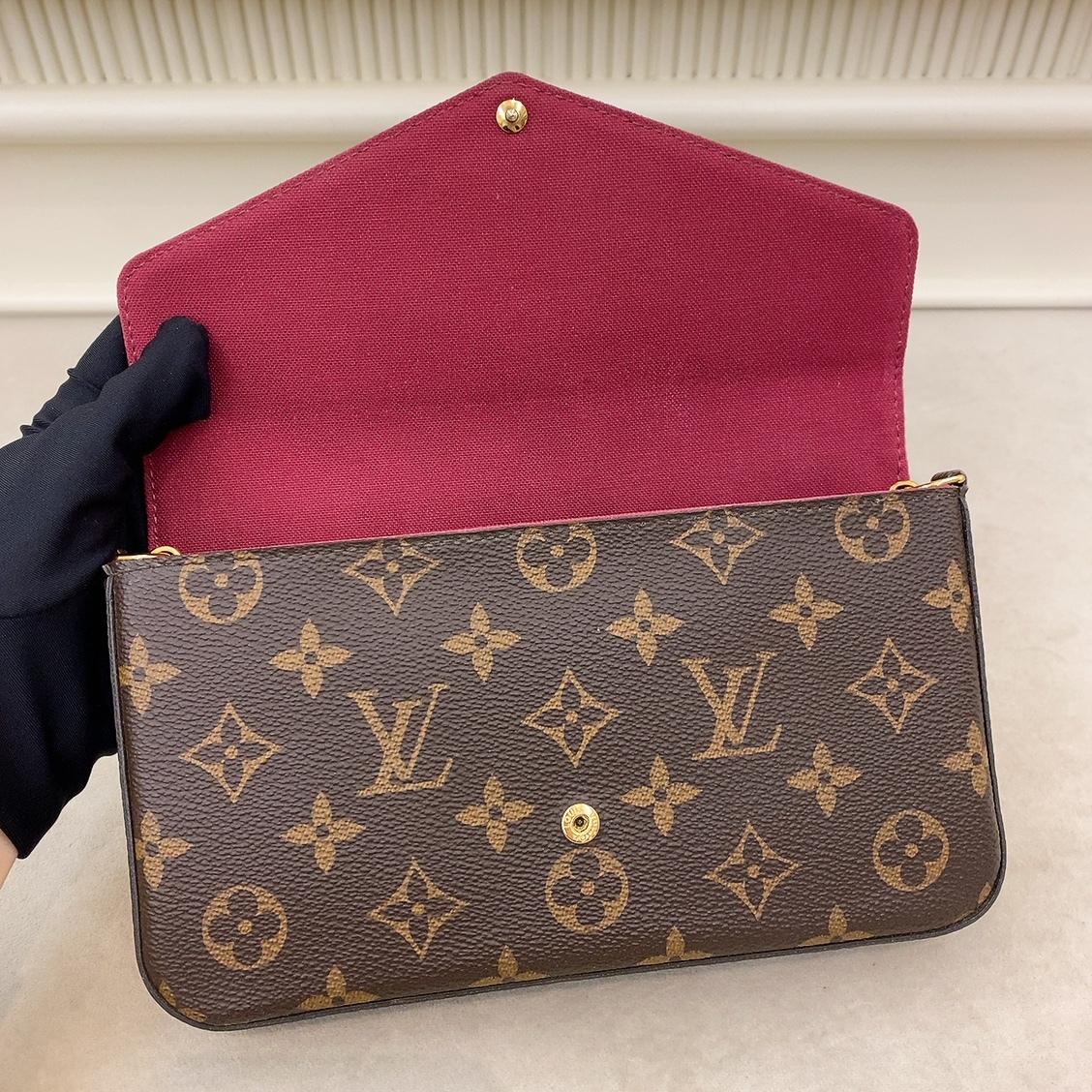 Louis Vuitton 1990 Felicia GM monogram Brown Cloth ref.1022775