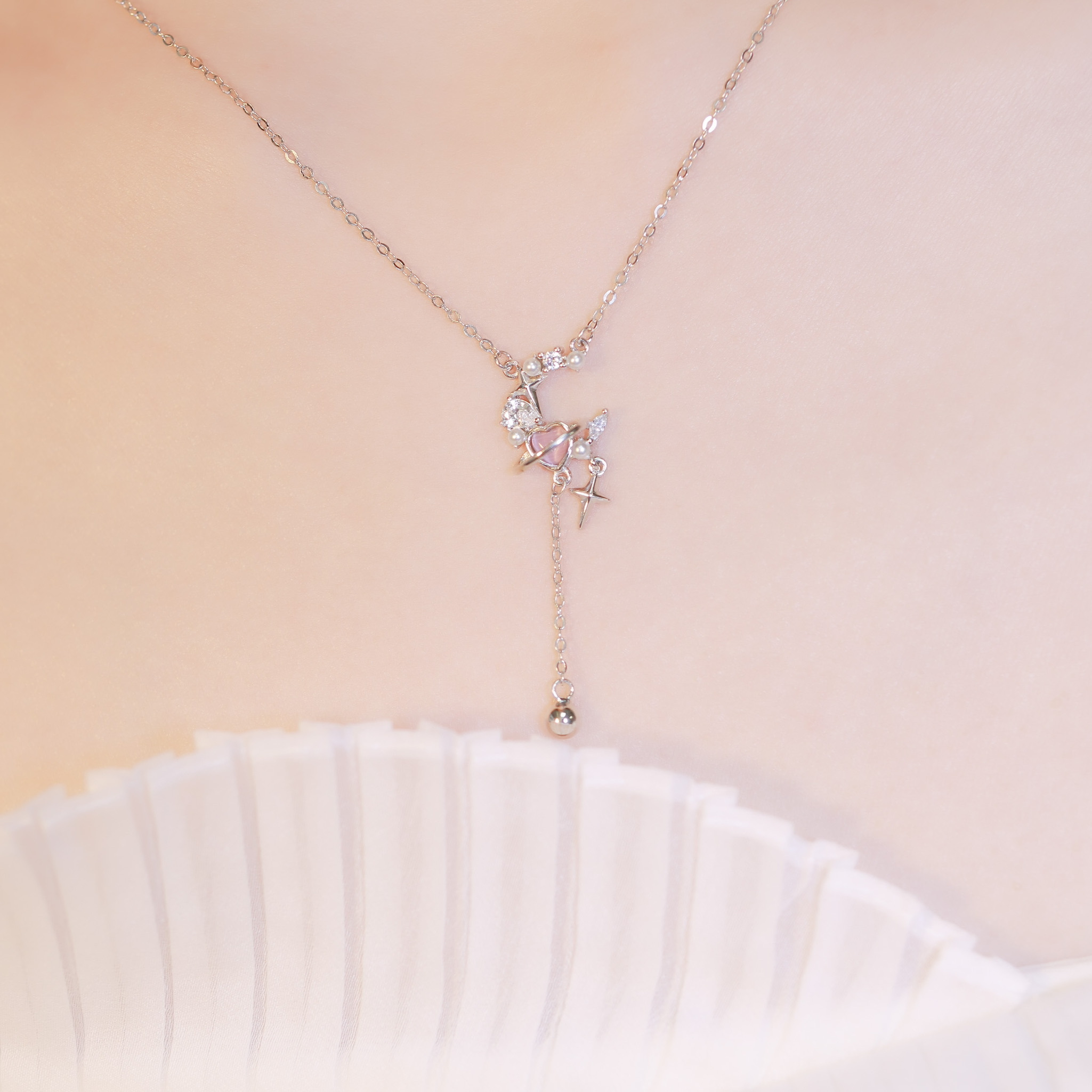 | 925純銀・ 白金 | 漫愛星球項鍊 | NE0945 |