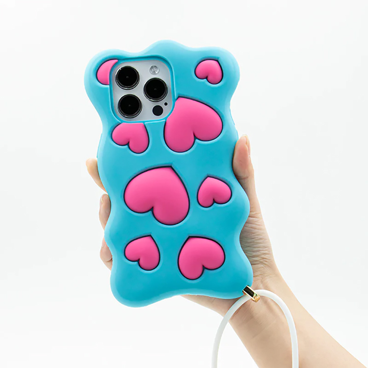 Candies iPhone 15 Pro Max - Happy & Free愛心手機殼(藍)