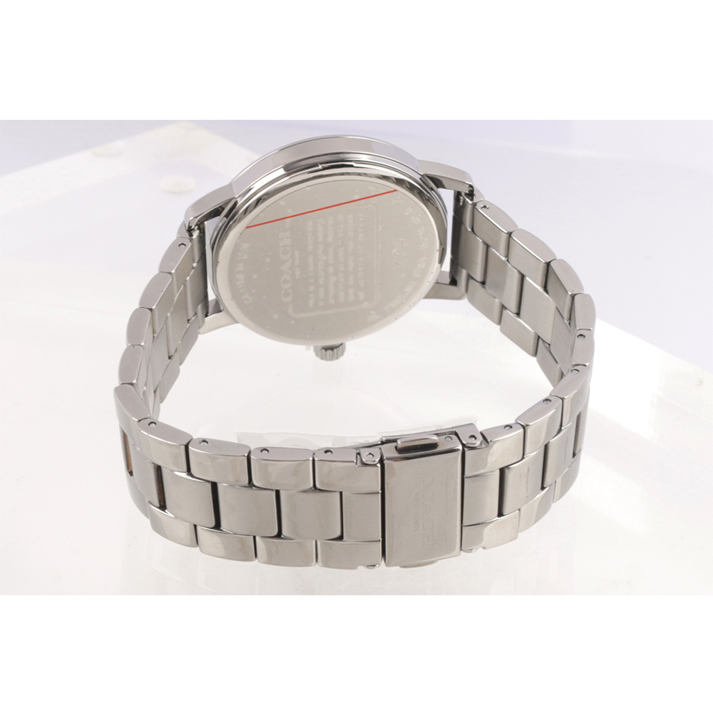 【COACH】玫瑰金馬車圖案大款女錶(灰色) 14502924