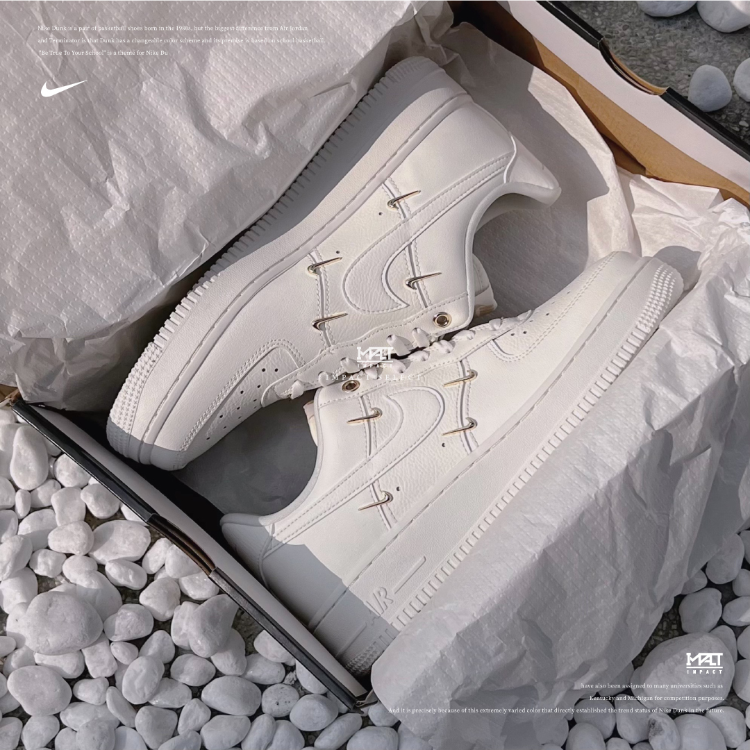 Nike Air Force 1 Low '07 LX 白金四勾 迷你金勾 FV3654-111