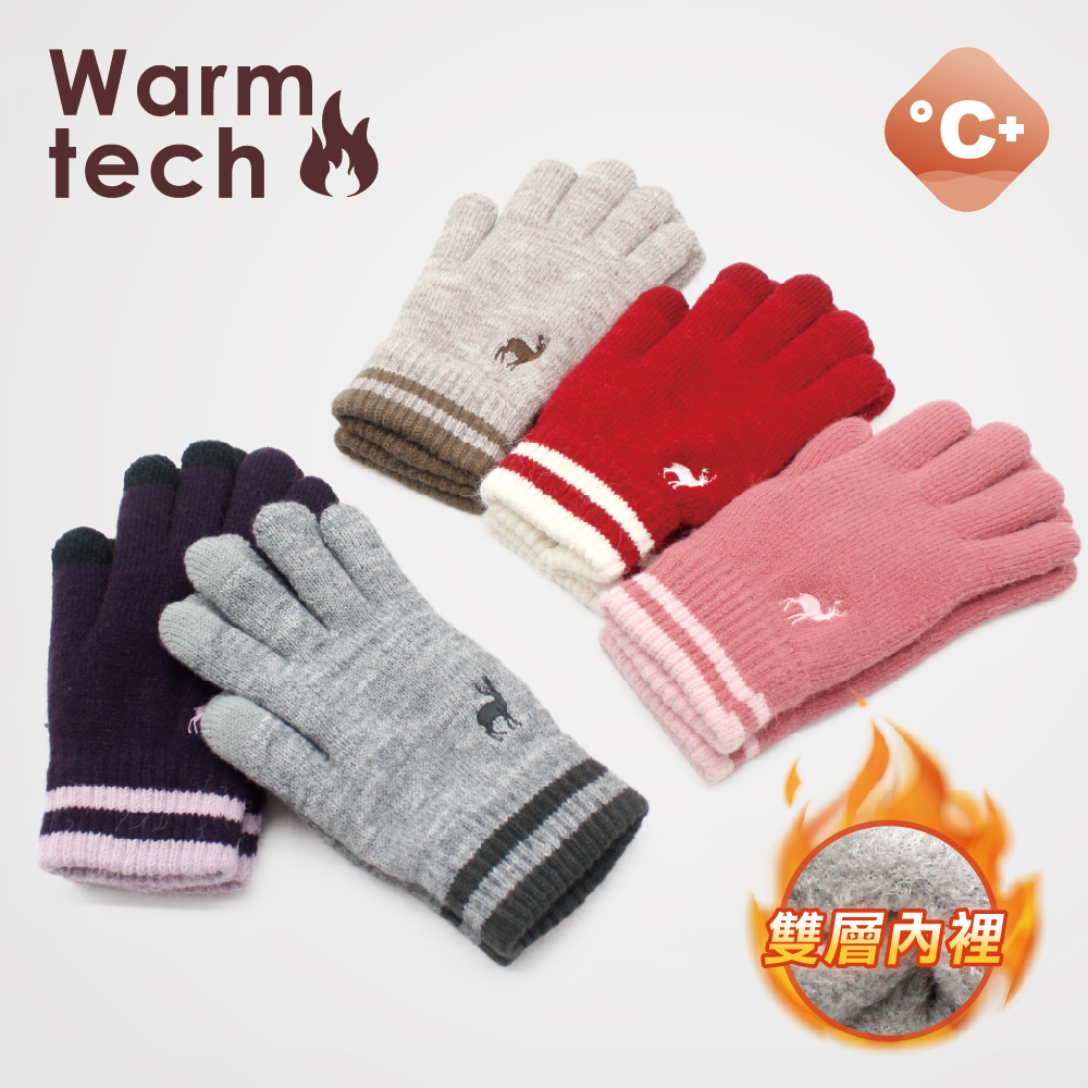 【肌暖】台灣製 麋鹿暖心保暖觸控手套(女款)丨G1318TR