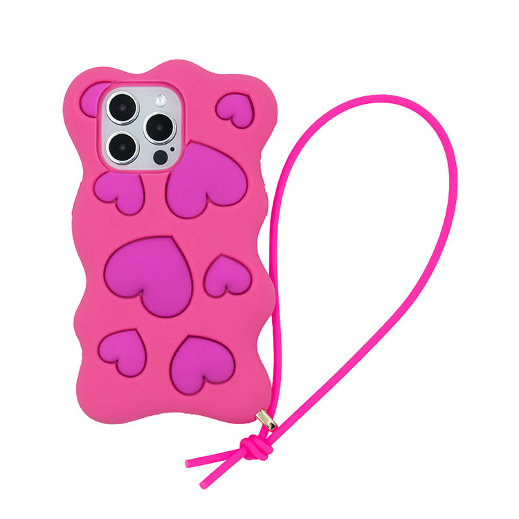 Candies iPhone 15 Pro Max - Happy & Free愛心手機殼(桃粉)