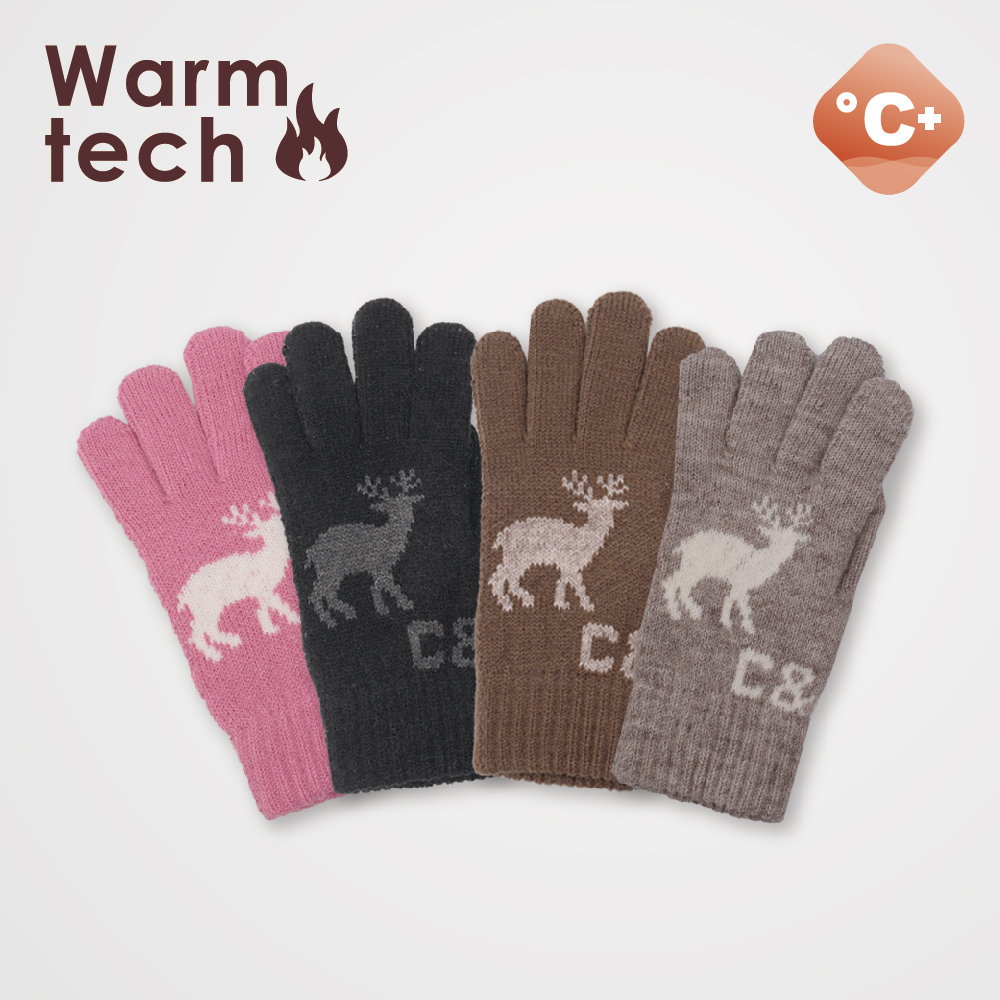 【肌暖】女士麋鹿刺繡單層全指手套丨G1626