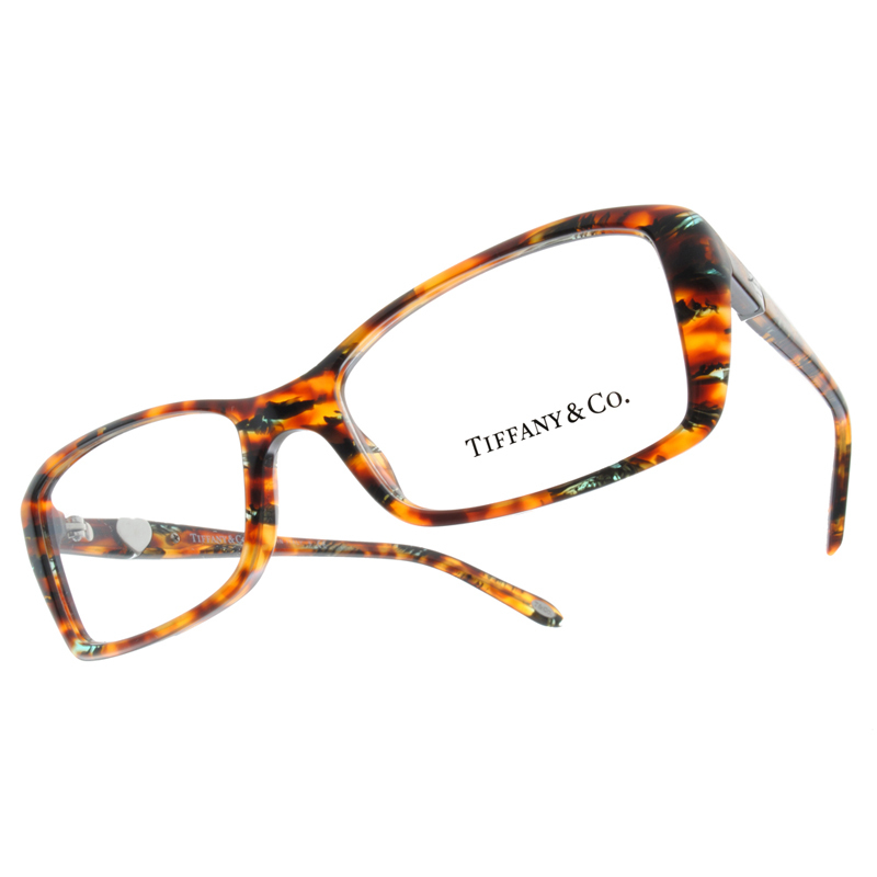 【Tiffany&CO.】TF2046 8114 精緻愛心方框光學眼鏡