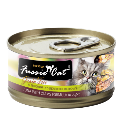 Fussie Cat Premium Wet Food Series - Tuna With Baby Clams 80g
