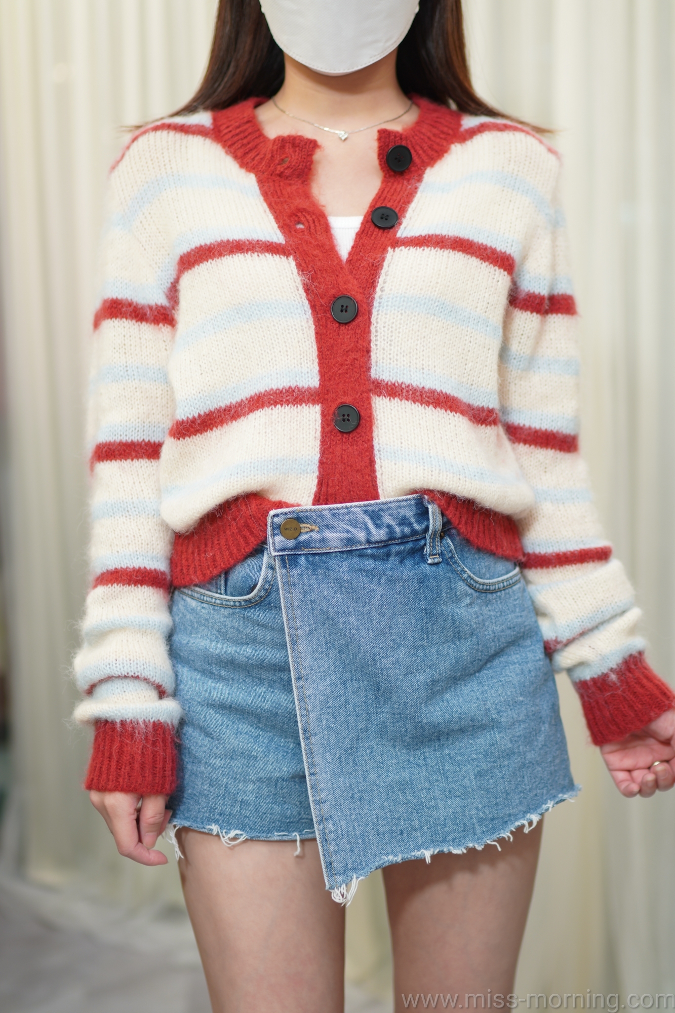 上衣/外套2穿間色針織上衣(13398)