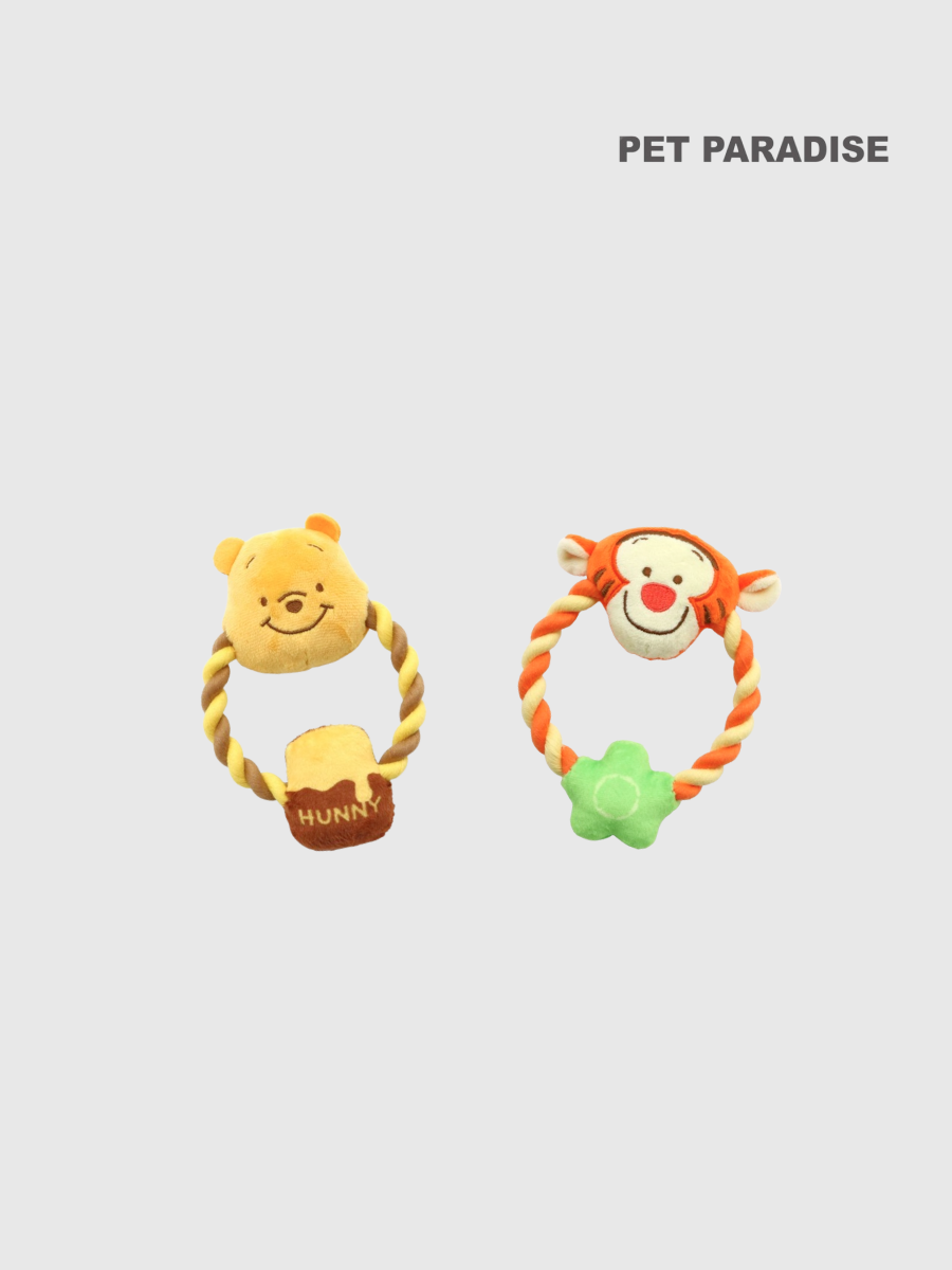 【日本PET PARADISE】Disney 小熊維尼&跳跳虎 結繩啾啾玩具