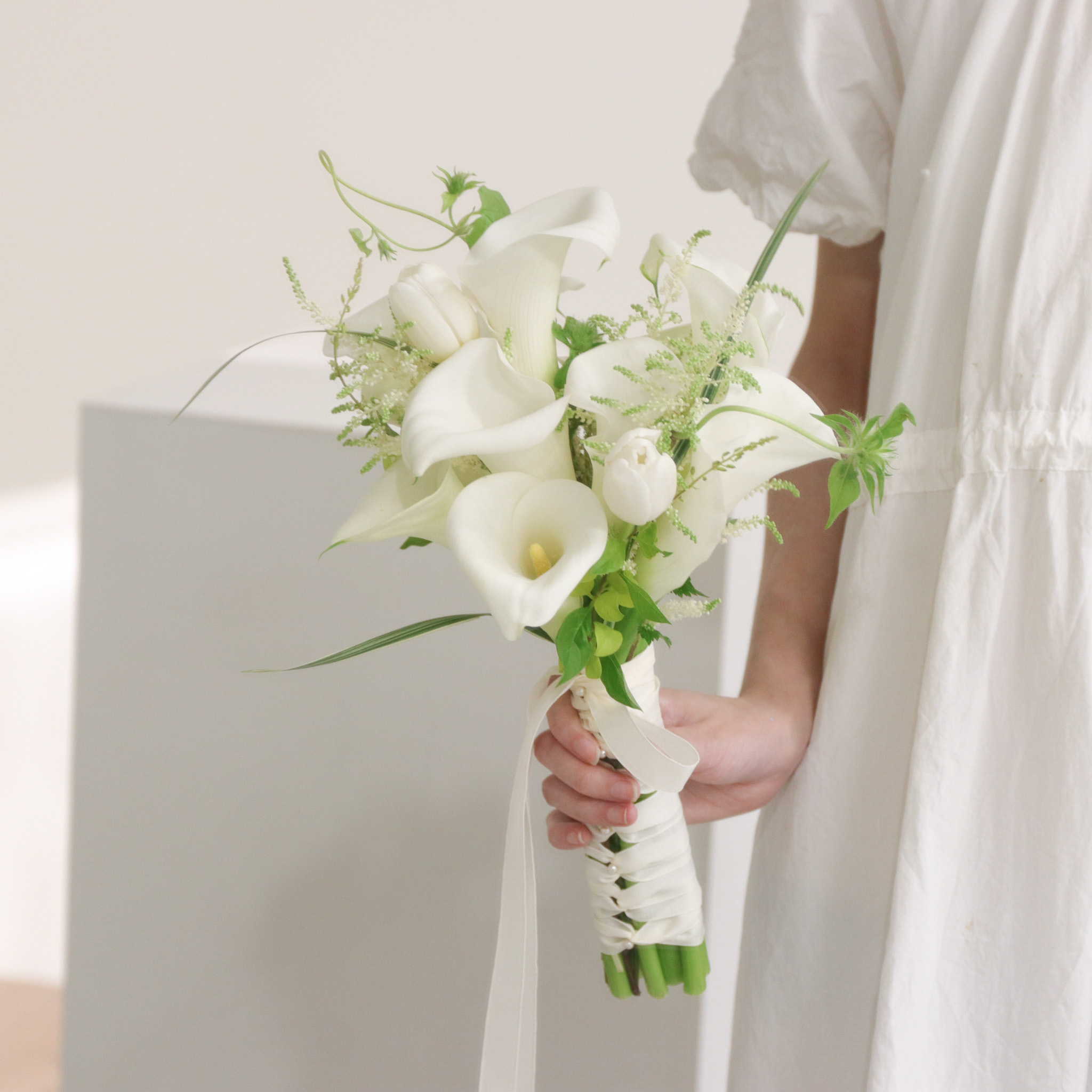 Wedding bouquet -純白海芋捧花(含胸花)