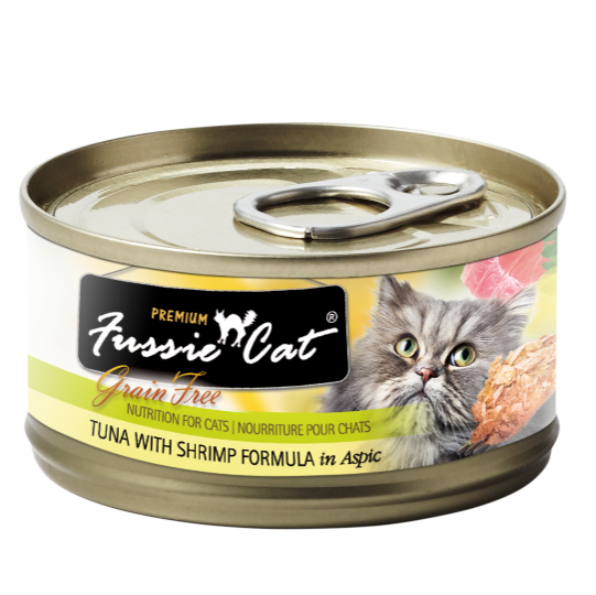 Fussie Cat Premium Wet Food Series - Tuna with Shrimp In Aspic 80g