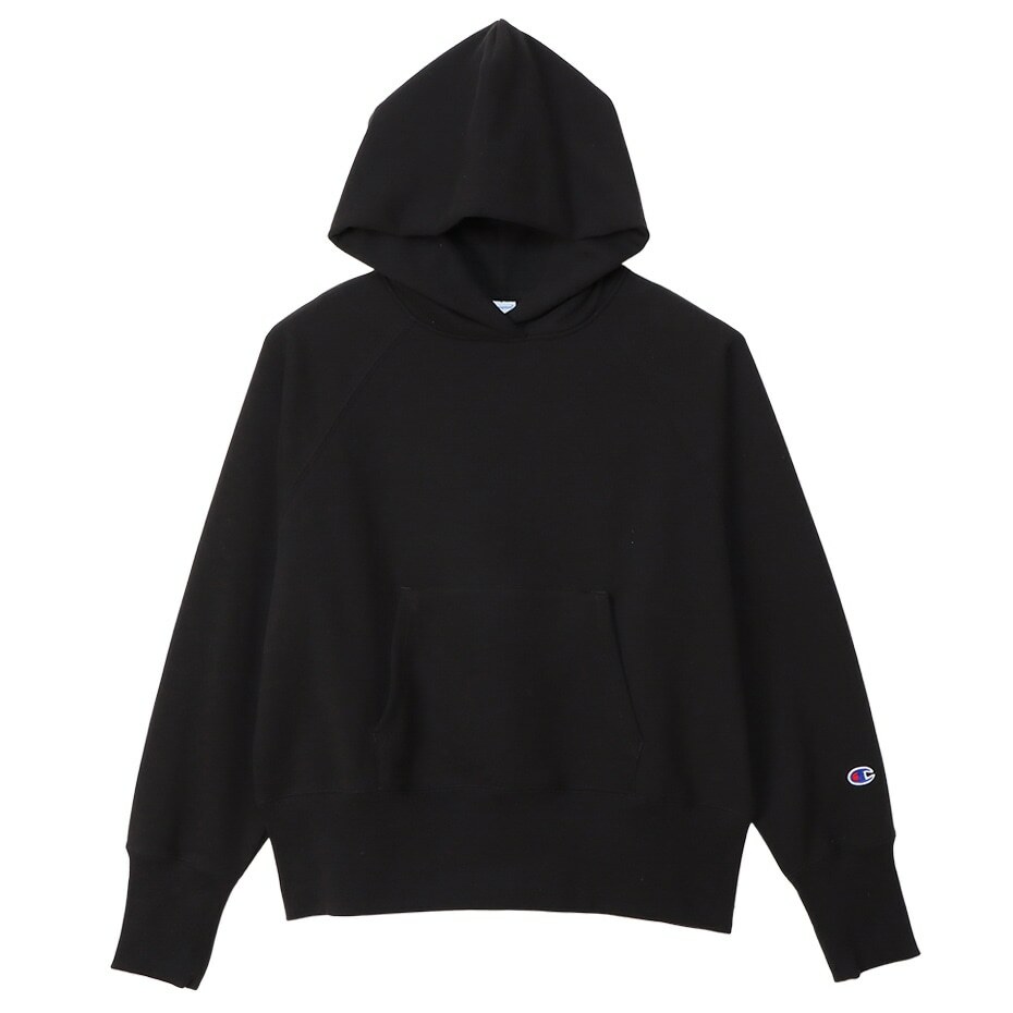 女款-CASUAL經典loose-fit連帽衛衣-黑色（CW-Y104-090 ）